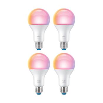 4PK WiZ Connected Color & Tunable White A60 Gen2 Smart LED Lightbulb E27
