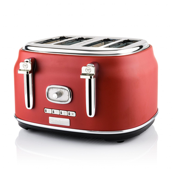 Westinghouse Retro Series 4 Slice Toaster Red