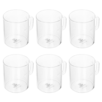 6pc Wilmax England 100ml Thermo Glass Cup Coffee Mug - Clear
