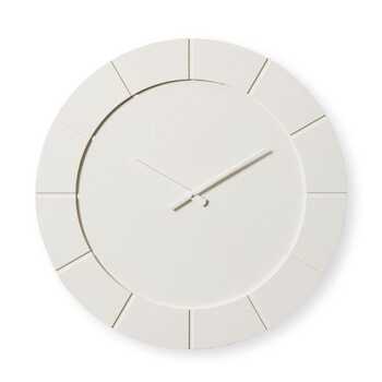 E Style Dakari MDF/Metal 60cm Round Wall Clock - White