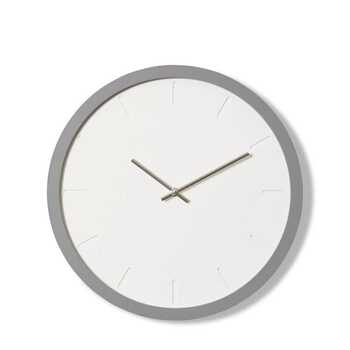 E Style Brayden Metal/MDF 40cm Round Wall Clock - Grey