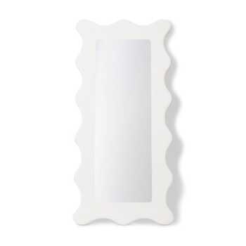 E Style Souffle 190cm MDF/Fibreglass Silver Floor Mirror - White