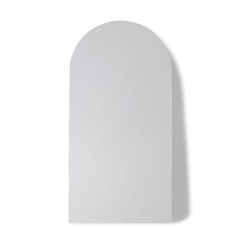 E Style Alexa 200cm Iron/MDF Silver Floor Mirror - White