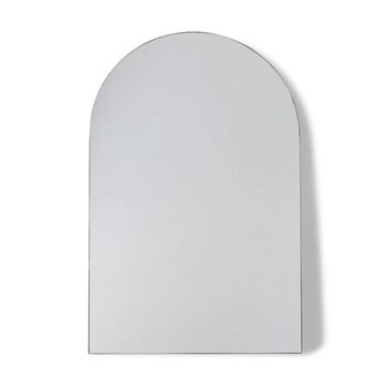 E Style Alexa 215cm Iron/MDF Silver Floor Mirror - Black