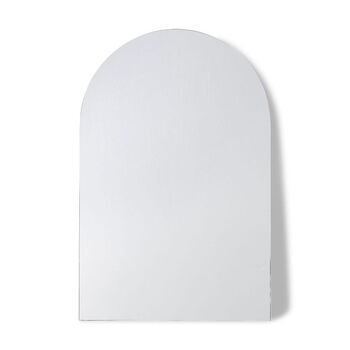 E Style Alexa 215cm Iron/MDF Silver Floor Mirror - White
