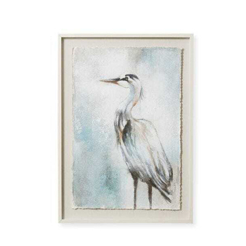 E Style 75x105cm Hand Painted Rice Paper Heron Bird Wall Art - Assorted