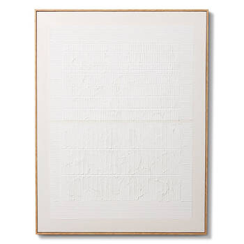 E Style Sekani Hand Painted Abstract Wall Art Decor 150cm - White/Natural