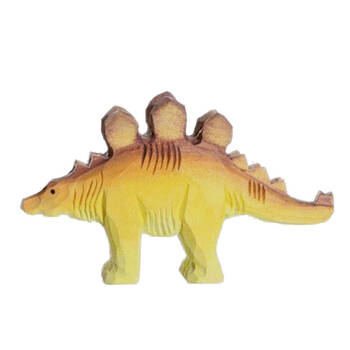 Wudimals Stegosaurus Handmade Wooden Dino Toy Carved Figurine Kids 3y+