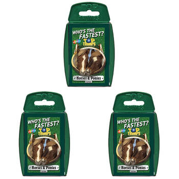 3PK Top Trumps Classics Horses & Ponies Kids Interactive Card Game 5y+