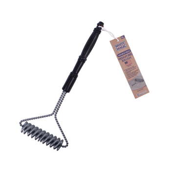White Magic Medium 40cm Double Helix Barbecue Brush - Black