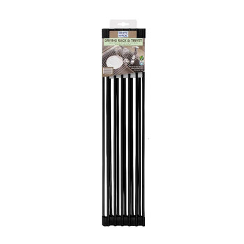 White Magic Versatile Drying Rack & Trivet Black 52x33cm