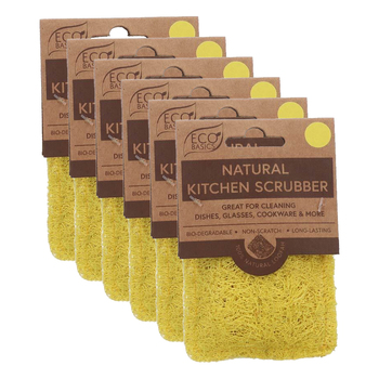 6PK White Magic Eco Basics Natural Kitchen Scrubber - Lemon