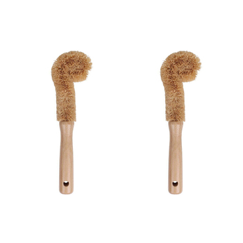 2x Eco Basics 23cm Plastic Free Bottle Brush Residue/Grim Remover Cleaner