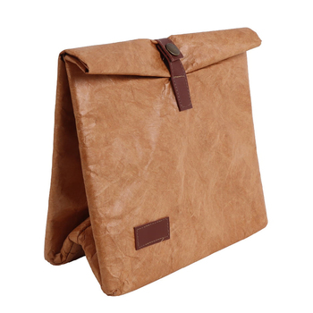 Eco Basics Insulated Paper Lunch Bag Holder Storage - Brown