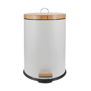 Eco Basics 20L Rubbish Bin/Trash Garbage Can - White