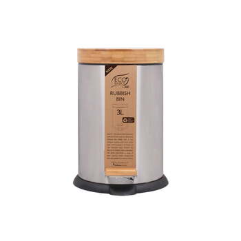 Eco Basics 3L Rubbish Bin/Trash Garbage Can - Stainless Steel