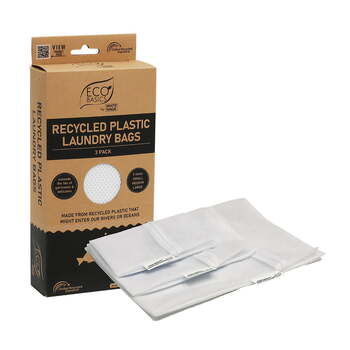 Eco Basics Recycled Plastic Zippered Laundry Wash Bags