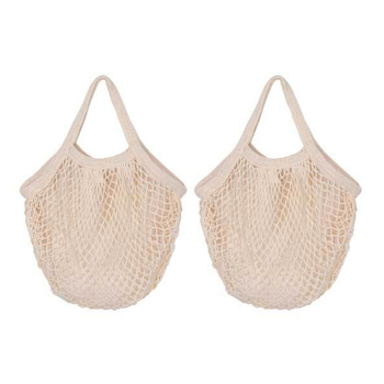 2x Eco Basics Organic Cotton Shopping Bag w/ Short Handle - Cream