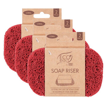 3x Eco Basics Soap Riser/Elevator Holder Storage - Coral