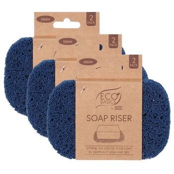 3x Eco Basics Soap Riser/Elevator Holder Storage - Denim