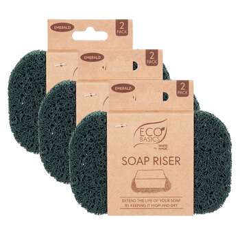 3x Eco Basics Soap Riser/Elevator Holder Storage - Emerald