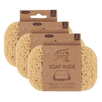 3x Eco Basics Soap Riser/Elevator Holder Storage - Latte