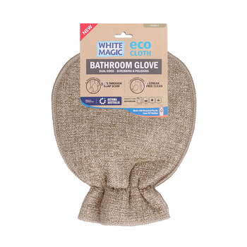 Eco Cloth Bathroom Glove Surface Cleaner Dual Sided - Pebble