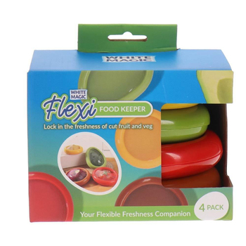 4pc Flexi Food Keeper Set w/ Non-Slip Silicone Cover