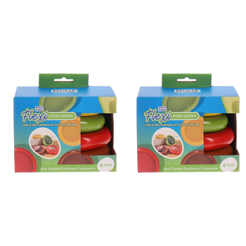 8pc Flexi Food Keeper Set w/ Non-Slip Silicone Cover