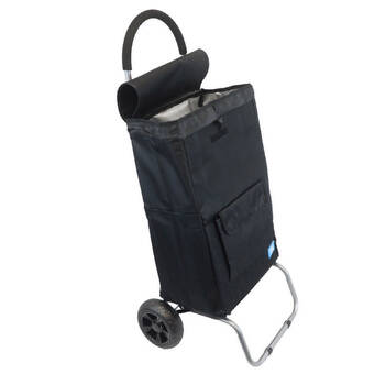 White Magic Handy Shopping Trolley 40L w/ Original Insulated Cooler Bag Black