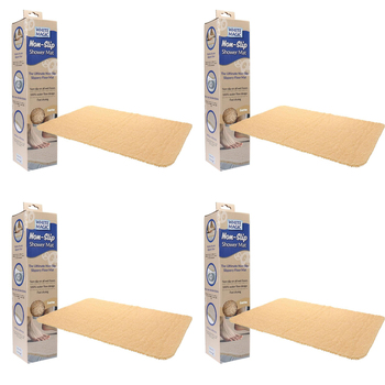 4PK White Magic Home/Bathroom Non-Slip Floor Shower Mat - Latte