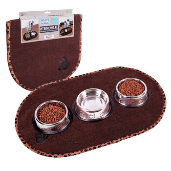 White Magic 67x41cm Ecocloth Microfibre Pet Bowl Mat