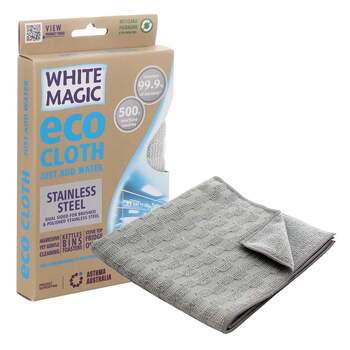 Eco Cloth 32x32cm Stainless Steel Dual-Sided Cleaner/Polisher