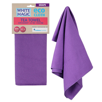 White Magic Eco Cloth Tea Towel 70 x 50cm Grape