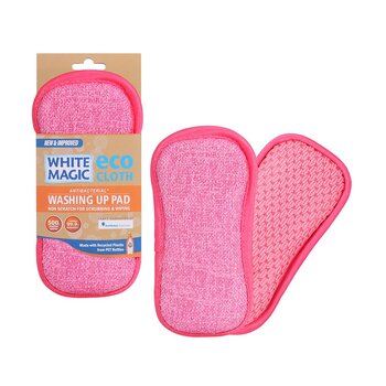 White Magic Double-Sided Dish Washing Up Pad - Rose