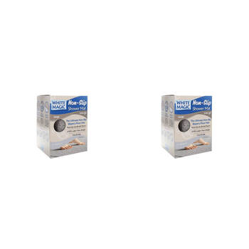 2PK White Magic Shower Floor Mat Non-Slip Large 100x40cm - Platinum