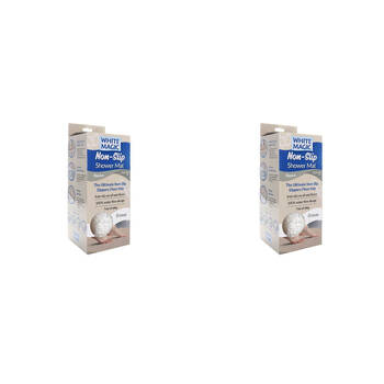 2PK White Magic Non-Slip Shower Mat Square 53x53cm - Cream