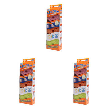 3x 3pc White Magic Scrubtastic Scrub & Wipe Cleaning Sponge