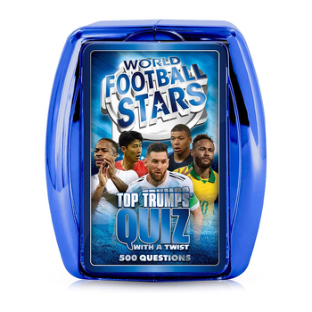 Top Trumps Quiz World Football Stars Card Game Refreshed Blue Case  7+
