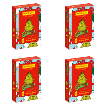4PK Waddingtons No. 1 of London Playing Cards: The Grinch 8+