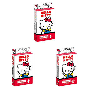 3PK Waddingtons No. 1 of London Hello Kitty Playing Card Game 5y+