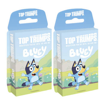 2PK Top Trumps Bluey Edition Family and Kids Trivia Card Game 5+