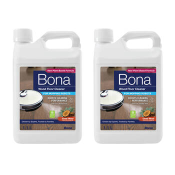 2PK Bona Wood Floor Cleaner Concentrate For Mopping Robots 1.1L Hardwood Floors