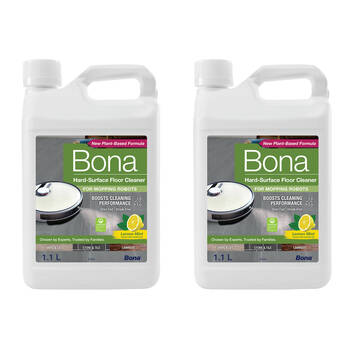 2PK Bona Hard Surface Floor Cleaner For Mopping Robots 1.1L Laminate Vinyl Tile