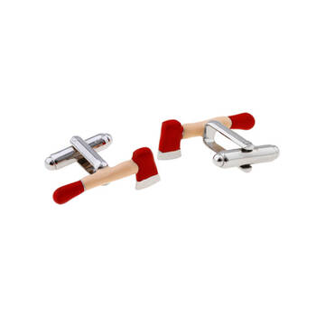 SD Man Axe Cufflinks - Silver/Multi