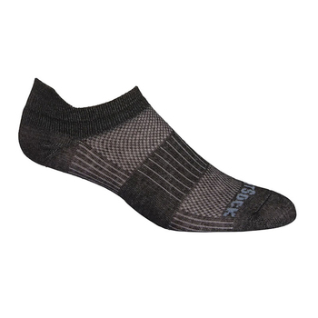 Wrightsock Coolmesh II Tab Black Marl Unisex Socks S AU 4-6 Womens