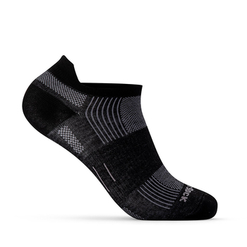 Wrightsock Eco Run Tab Black Unisex Socks S AU 4-6 Womens