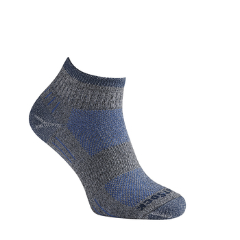 Wrightsock Escape Quarter Ash Twist/Blue Unisex Socks XL AU 12+ Mens
