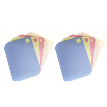 2x 4pc Classica Wheat Straw Cutting Rectangular Board Non-Slip Surface 38x28cm