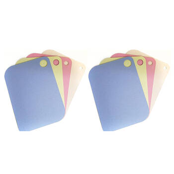 2x 4pc Classica Wheat Straw Cutting Rectangular Board Non-Slip Surface 33x24cm